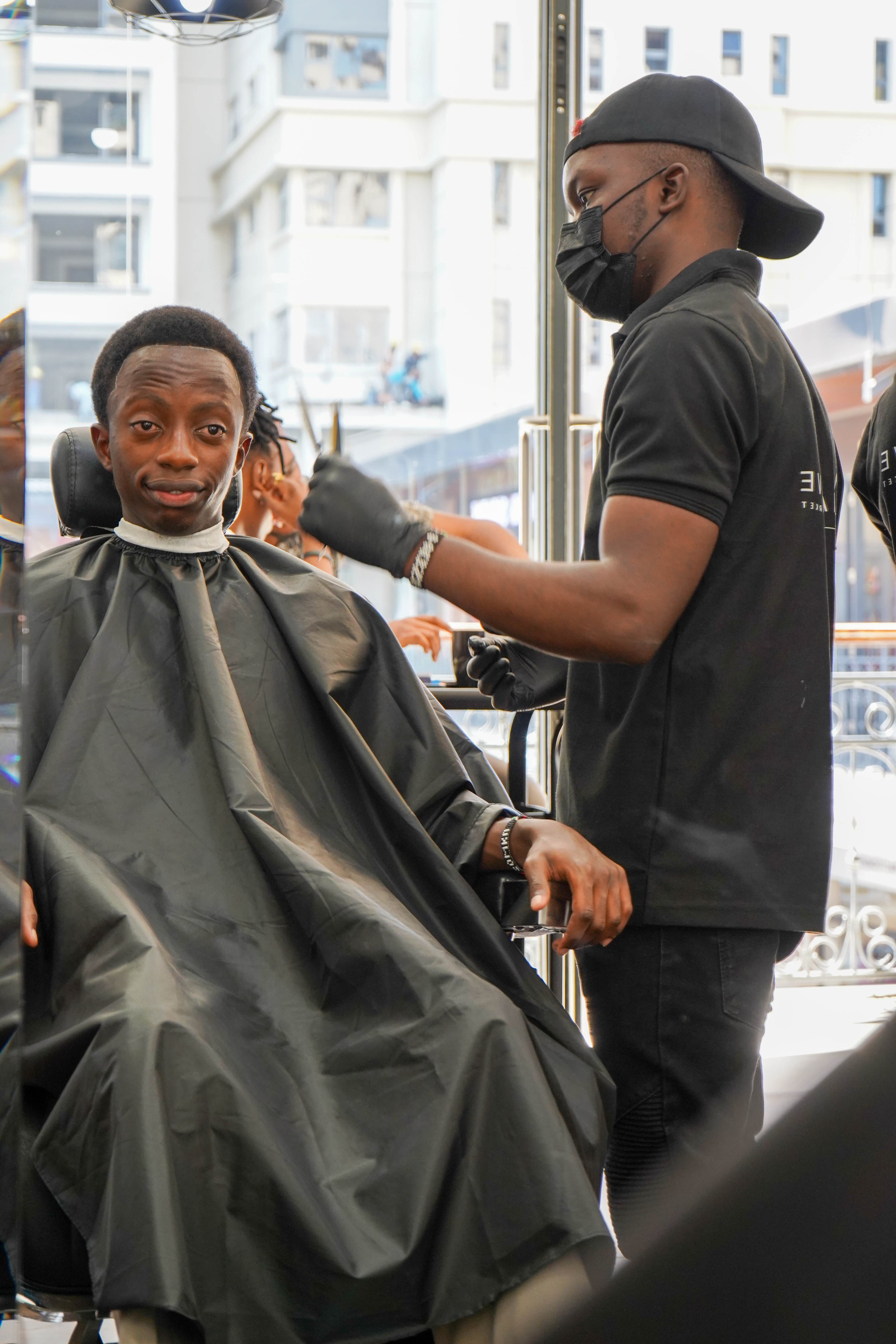 Mancave barber at work